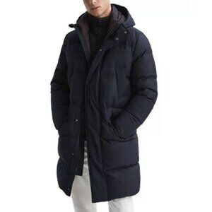 Reiss Navy Puffer Coat